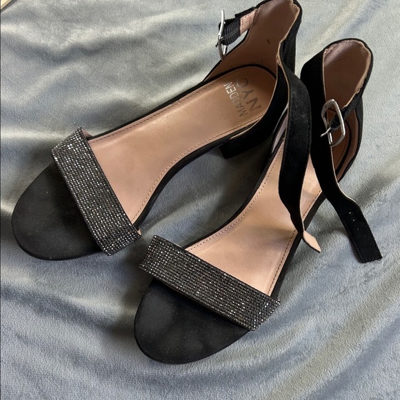 Madden NYC black ankle strap dress shoes women’s size 5 - Picture 1 of 6